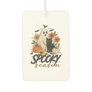 Spooky Season Ghost Retro Spooky Floral Halloween  Air Freshener