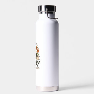 Spooky Season Ghost Retro Spooky Floral Halloween  Water Bottle