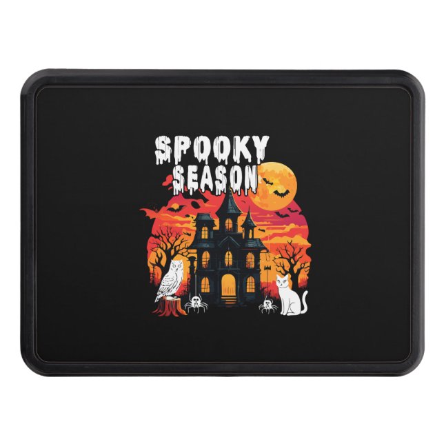 Spooky Season Halloween (2) Trailer Hitch Cover (Front)