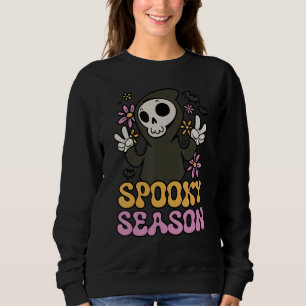 Spooky Season Halloween Costume Scary Skeleton Hor Sweatshirt