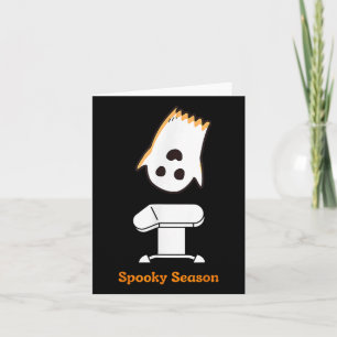 Spooky Season Halloween Cute Ghost Gymnast Vault G Card