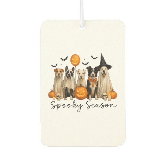 Spooky Season Halloween Dog Air Freshener (Front)