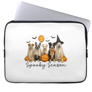 Spooky Season Halloween Dog Laptop Sleeve