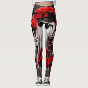 Spooky Season Halloween Ghost Gothic Pumpkin Desig Leggings