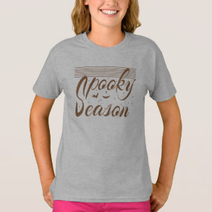 Spooky season halloween greeting with bat and star T-Shirt