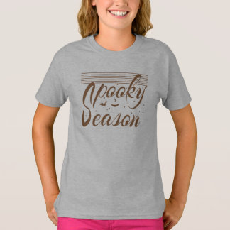 Spooky season halloween greeting with bat and star T-Shirt