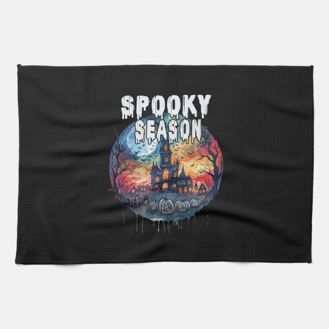 Spooky Season Halloween Kitchen Towel (Horizontal)