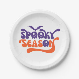 Spooky Season Halloween Party Paper Plate