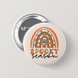 Spooky Season Halloween Rainbow Fall 2 Inch Round Button