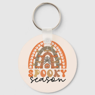 Spooky Season Halloween Rainbow Fall Keychain