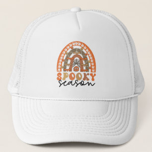 Spooky Season Halloween Rainbow Fall Trucker Hat