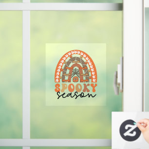 Spooky Season Halloween Rainbow Fall Window Cling