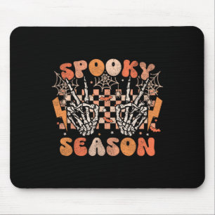 Spooky Season Halloween Skeleton Costume Retro Gro Mouse Pad