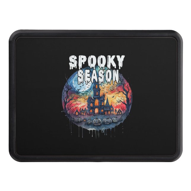 Spooky Season Halloween Trailer Hitch Cover (Front)