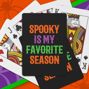 Spooky Season Happy Halloween Funny Halloween Playing Cards