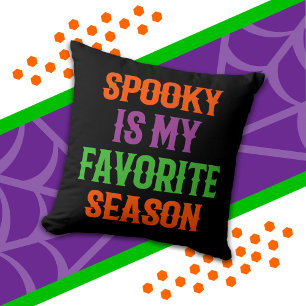 Spooky Season Happy Halloween Funny Halloween Throw Pillow