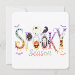 Spooky Season Iridescent Halloween Holiday Card