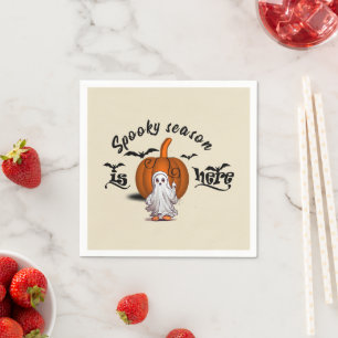 Spooky season is here funny halloween napkin