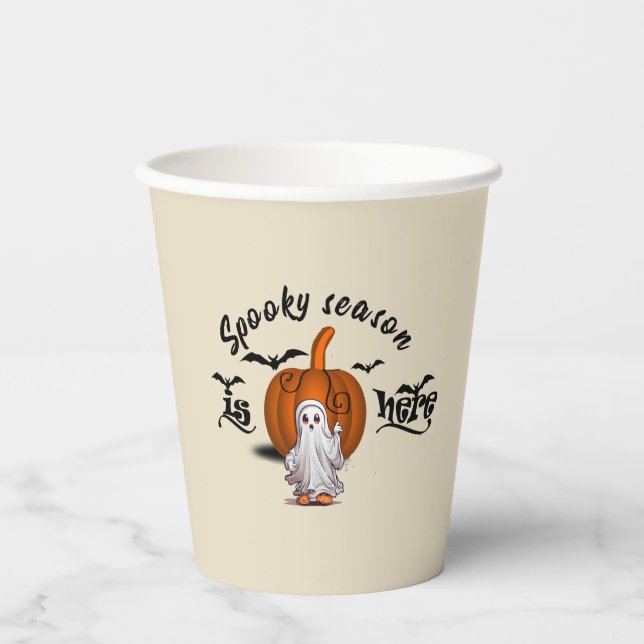 Spooky season is here funny halloween paper cups (Front)