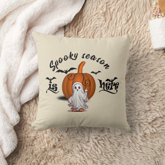 Spooky season is here funny halloween throw pillow (Blanket)