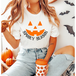 Spooky Season Jack O Lantern Halloween T-Shirt Tri-Blend Shirt