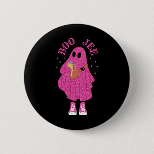 Spooky Season Pink Ghost Halloween Costume Boujee 2 Inch Round Button