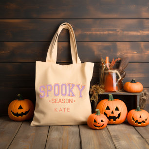 Spooky Season Retro Groovy Halloween Tote Bag