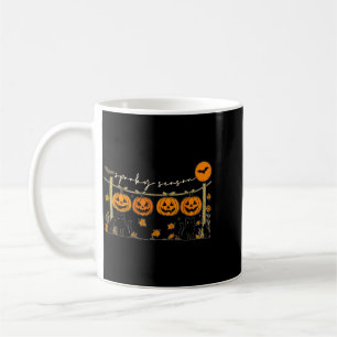 Spooky Season Retro Halloween Black Cat Pumpkin Coffee Mug