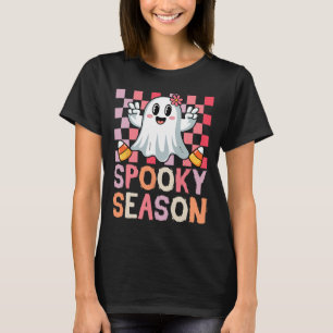Spooky Season Retro Happy Halloween Ghost Women To T-Shirt