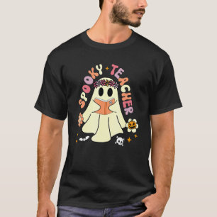 Spooky Season Retro Spooky Teacher Halloween Costu T-Shirt
