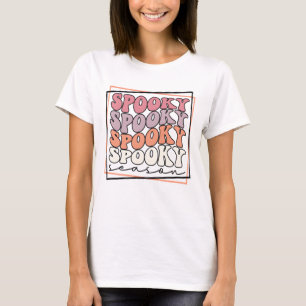 Spooky Season Retro T-Shirt   Fun Halloween Ghost 