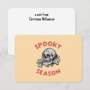 Spooky Season Scary Skull Halloween Card