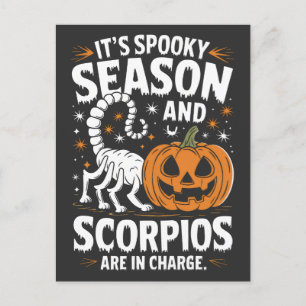 Spooky Season: Scorpios in Charge Funny Halloween  Postcard