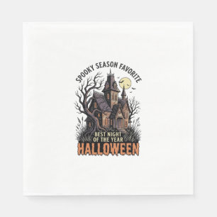 Spooky Season Shirt Haunted Manor Vintage Engravin Napkin