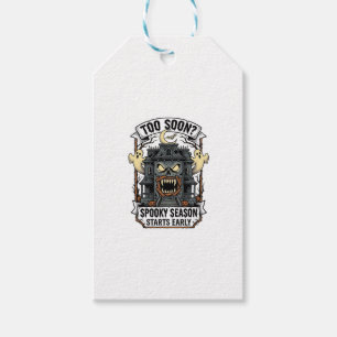 Spooky Season Shirt Vintage Engraving Halloween De Gift Tags