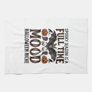 Spooky Season Shirt Vintage Engraving Halloween Gr Kitchen Towel