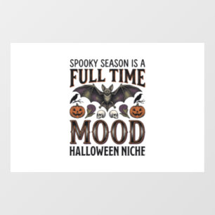 Spooky Season Shirt Vintage Engraving Halloween Gr Window Cling