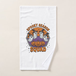 Spooky Season Squad Cute Ghost Halloween Shirt_1 Hand Towel