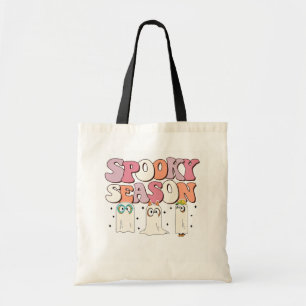 Spooky Season Squad – Cute Ghosts & Bubble Letter Tote Bag