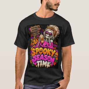 Spooky Season Time Skeleton Halloween T-Shirt