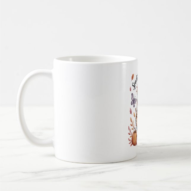Spooky Season Vibes Ghost Coffee Mug (Left)