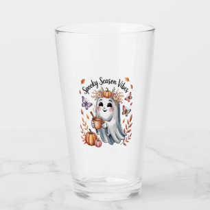Spooky Season Vibes Ghost Glass