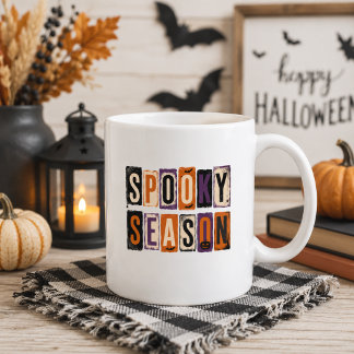 Spooky Season Vintage Block Letters Coffee Mug