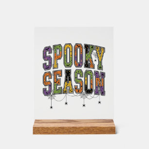 Spooky Season Vintage Halloween Typography Design_ Acrylic Sign