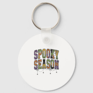 Spooky Season Vintage Halloween Typography Design_ Keychain