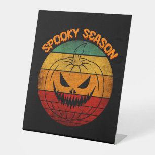 Spooky Season Vintage Pedestal Sign