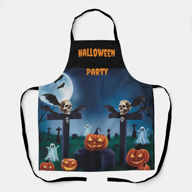  "Spooky Shadows: Halloween at the Graveyard"   Apron (Front)