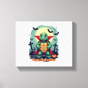 Spooky Shell Surprise Turtle Canvas Print
