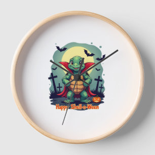 Spooky Shell Surprise Turtle Clock