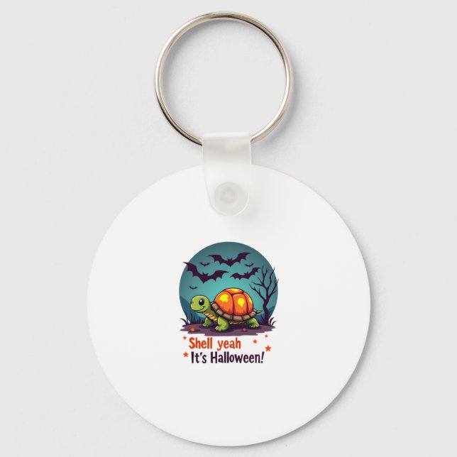 Spooky Shell Surprise Turtle Keychain (Front)